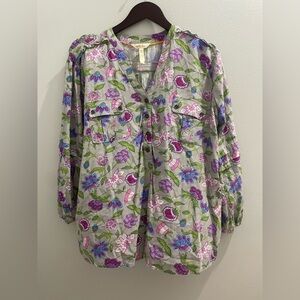 Matilda Jane Purple and Green Floral Blouse